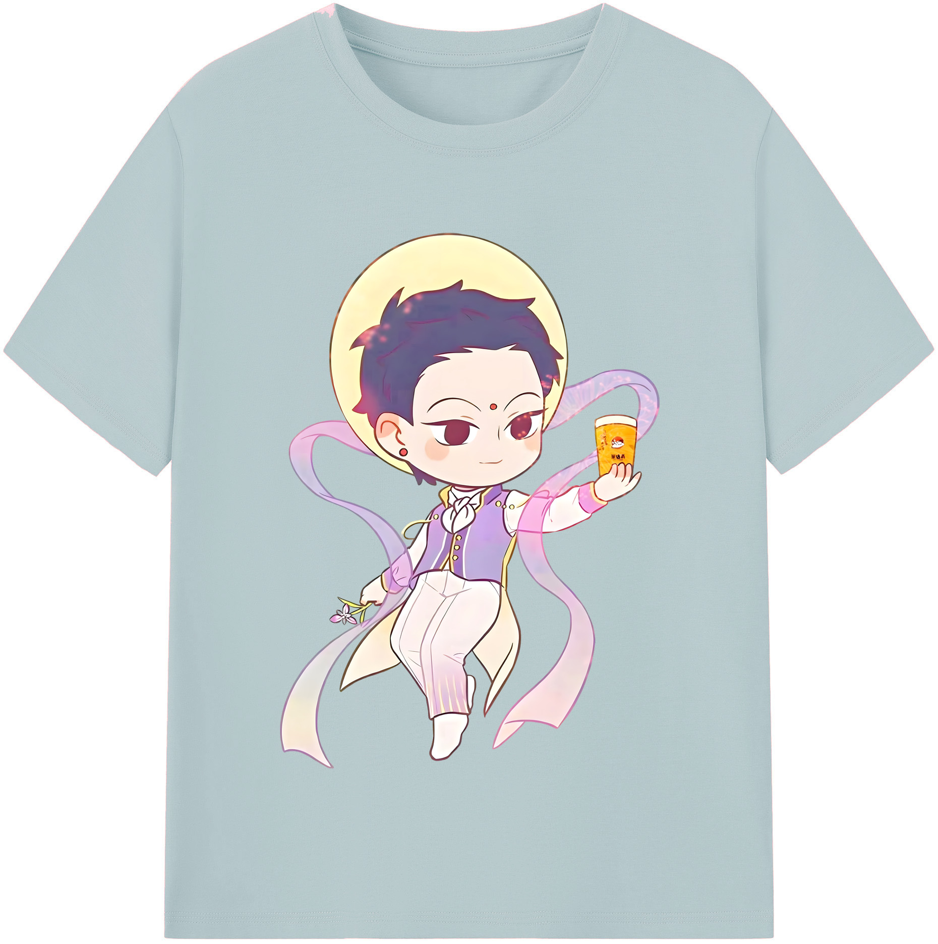 （画像用） Ne Zha 2 ナタ 魔童の大暴れ 綿100％半袖Tシャツ（フロントプリント）